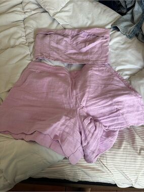 Abercrombie & Fitch Light Lavender Linen Shirt